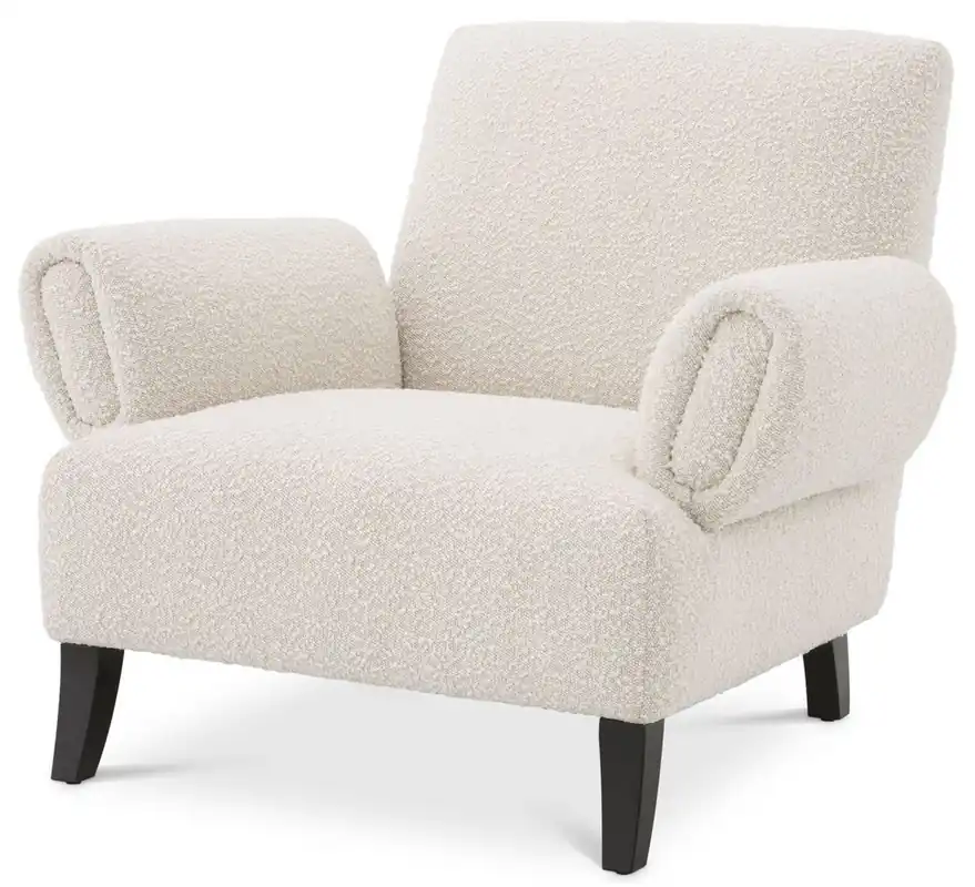 Direkt Vom Hersteller Casa Padrino sillón de lujo crema / negro 95 x 90 x A. 80 cm - Sillón de Salón - Muebles de Salón de Lujo