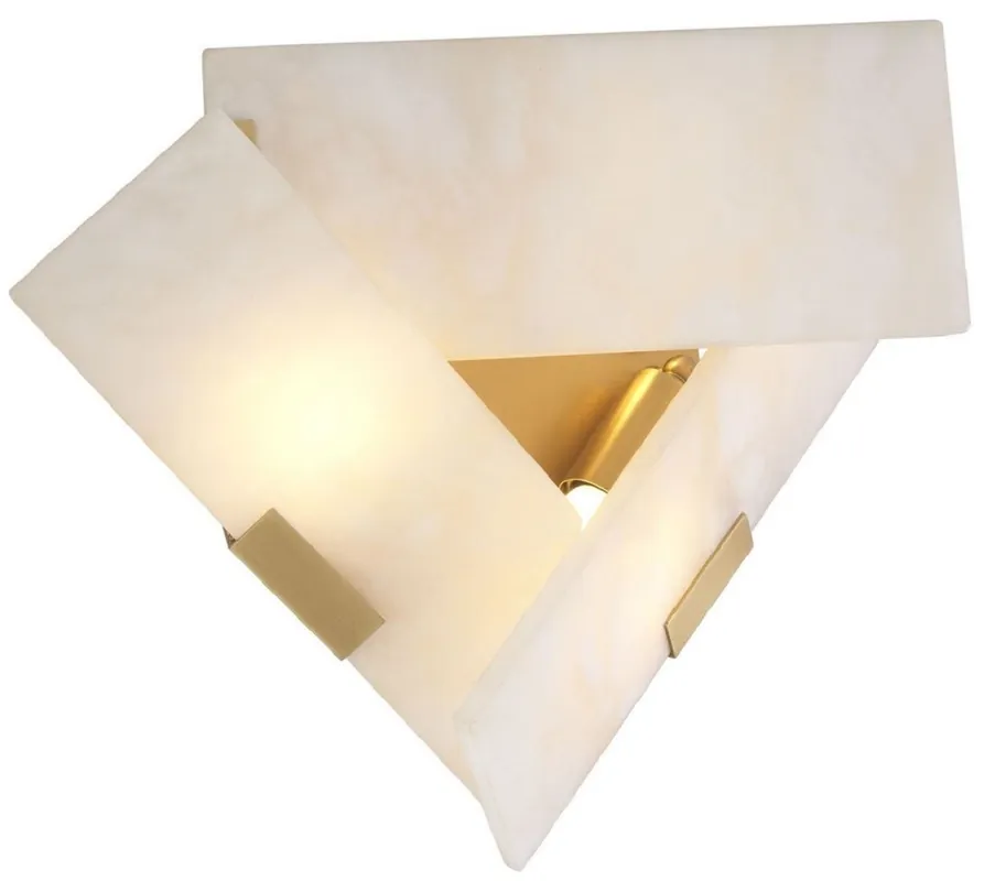 Schnäppchen Casa Padrino lámpara de pared de lujo alabastro / latón antiguo 40 x 15,5 x A. 31 cm - Lámpara de pared con pantalla de alabastro - Calidad de Lujo