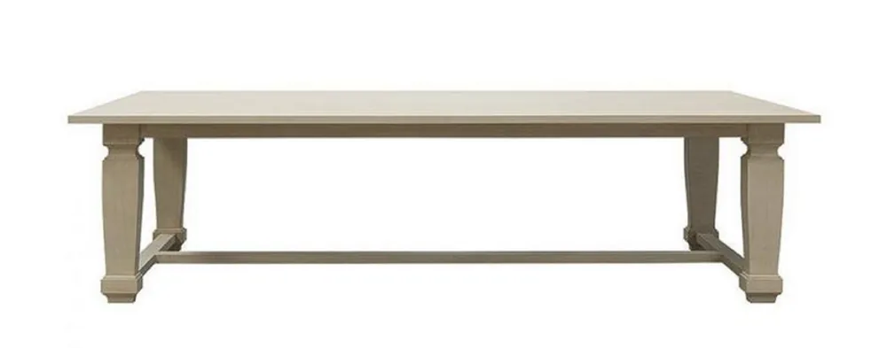 Casa Padrino mesa de comedor de lujo de estilo campestre gris claro 220 x 100 x A. 77 cm - Mesa de cocina de madera maciza hecha a mano - Muebles de madera maciza de estilo campestre Ausverkauf