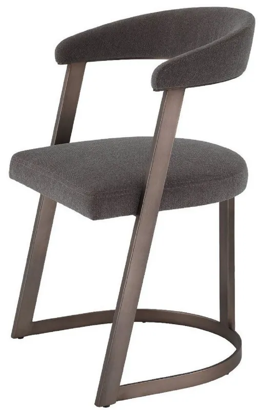 Meistverkauft Casa Padrino silla de diseño con reposabrazos gris-marrón / bronce 52 x 49 x A. 78 cm - Silla de comedor - Silla de oficina - Muebles de diseño de lujo