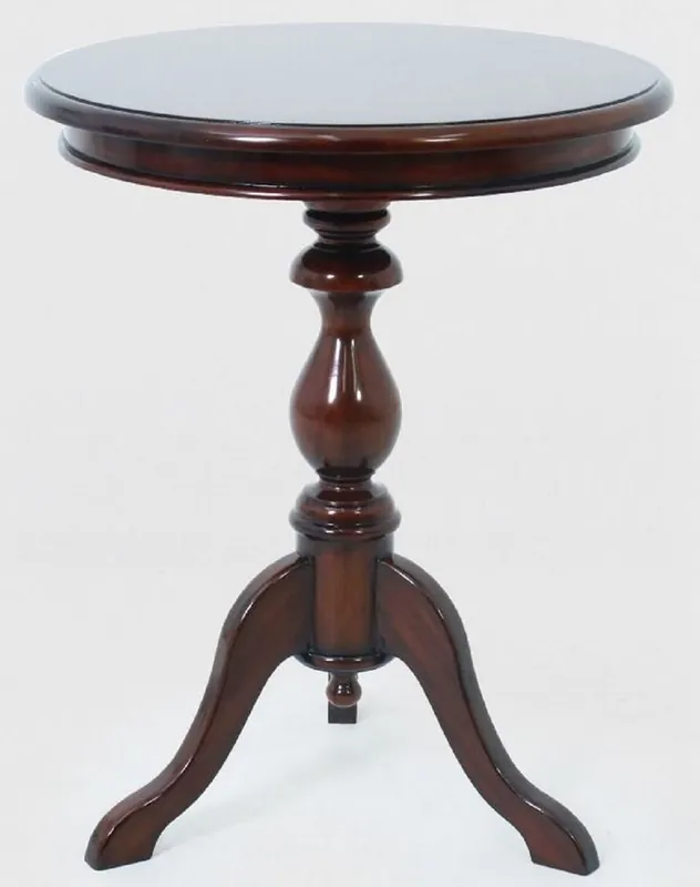 Casa Padrino mesa auxiliar barroco de lujo marrón oscuro Ø 50 x A. 62 cm - Mesa redonda de caoba - Muebles de caoba en estilo barroco Begrenztes Angebot