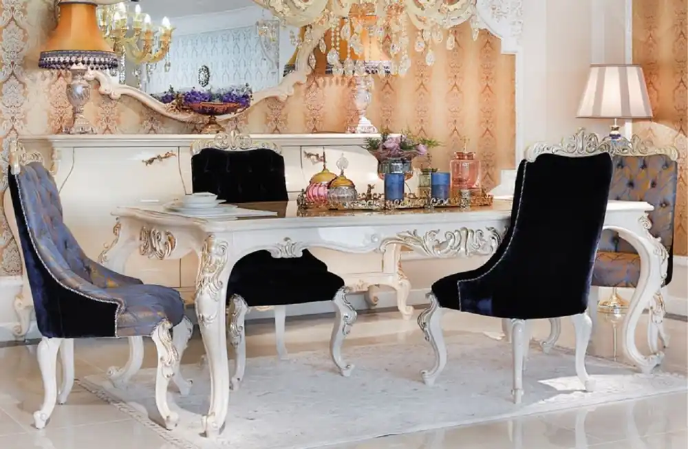 Kracherpreis Casa Padrino conjunto de sillas de comedor barroco de lujo - 6 Sillas de Cocina de Estilo Barroco - Muebles de comedor barrocos