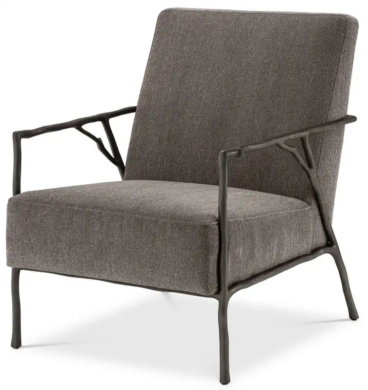Top-Angebot Casa Padrino sillón de lujo gris marrón / bronce 63 x 81 x A. 82 cm - Sillón de Salón - Sillón de Hotel - Muebles de Lujo