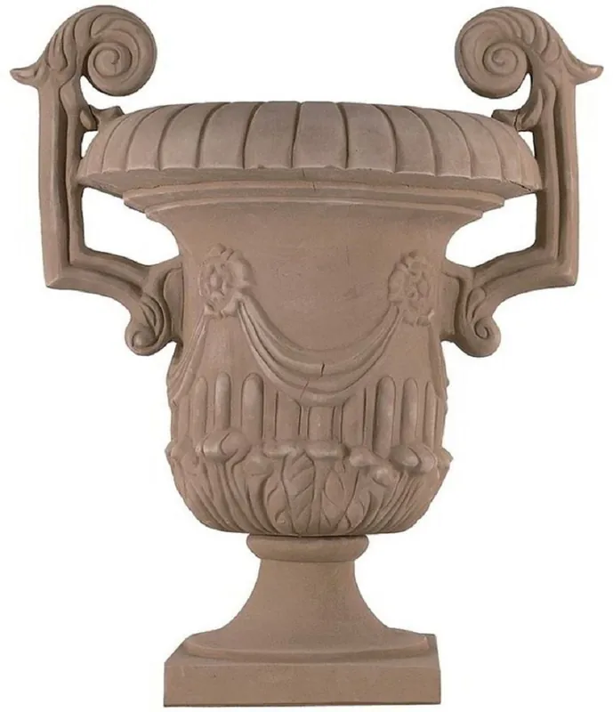 Sichere Zahlung Casa Padrino florero barroco terracota Ø 63 x A. 73 cm - Jarrón de cerámica hecho a mano - Decoración de jardín de balcón y terraza - Accesorios de decoración estilo barroco - Noble y Magnífico