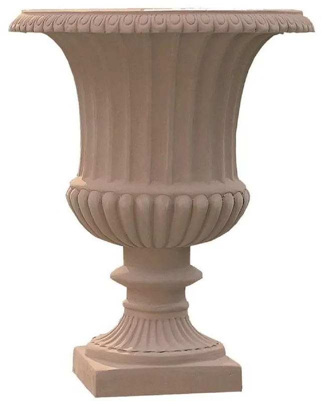 Casa Padrino florero barroco terracota Ø 36 x A. 46 cm - Jarrón de cerámica hecho a mano - Decoración de jardín de balcón y terraza en estilo barroco Preisreduziert