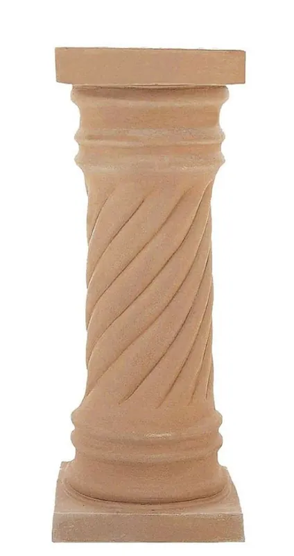 Markenware Casa Padrino pilar barroco terracota 40 x 40 x A. 78 cm - Columna decorativa de cerámica hecha a mano - Decoración de Jardín de Terraza Barroco