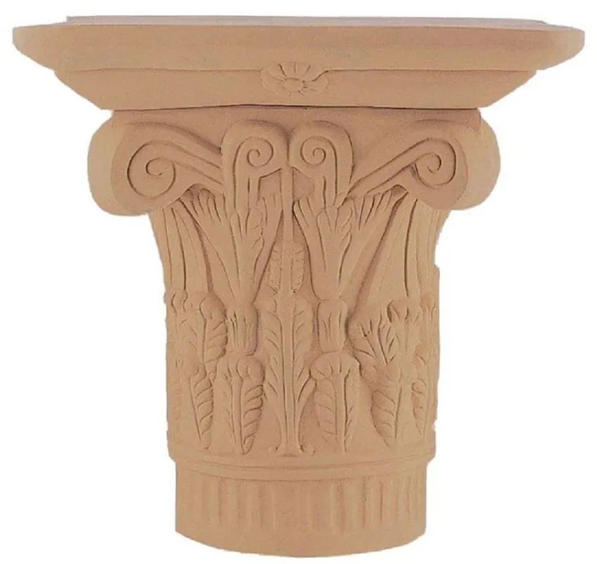 Wochenendangebot Casa Padrino pilar barroco terracota 80 x 80 x A. 73 cm - Columna decorativa de cerámica hecha a mano - Decoración de Jardín de Terraza Barroco
