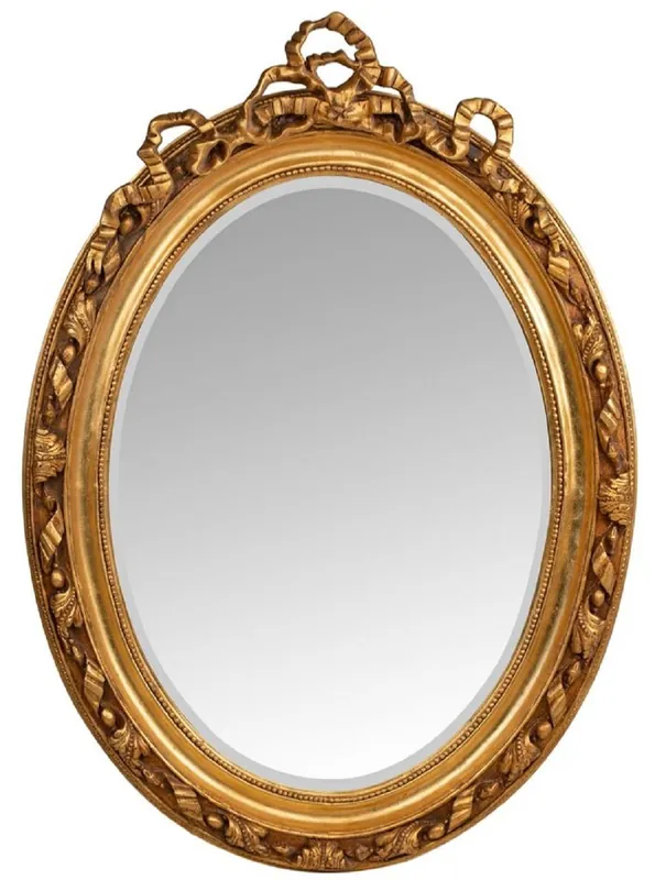 Casa Padrino espejo barroco oro 100 x 12 x A. 140 cm - Elegante espejo de pared de estilo barroco - Espejo de armario ovalado de estilo antiguo - Espejo de salón - Muebles Barrocos Preis Gesenkt