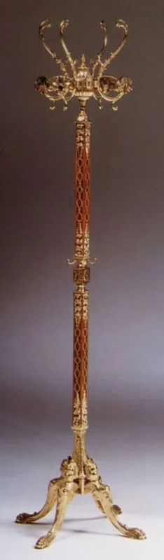 Casa Padrino perchero barroco de lujo oro / marrón 40 x 40 x A. 175 cm - Perchero de latón noble - Perchero de Hotel Barroco Finale Aktion