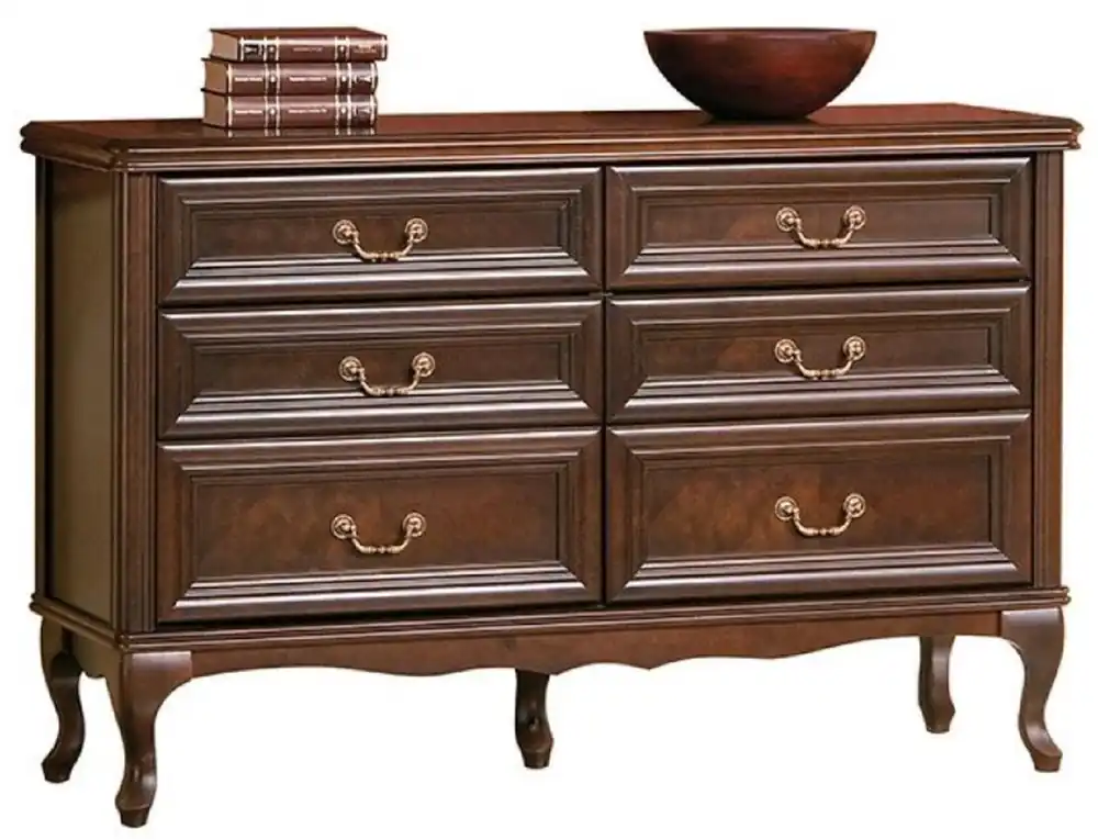 Beliebt Casa Padrino cómoda Art Nouveau de lujo de madera maciza con 6 cajones marrón oscuro 135 x 42,5 x A. 86,6 cm - Muebles de Dormitorio Barrocos y Art Nouveau
