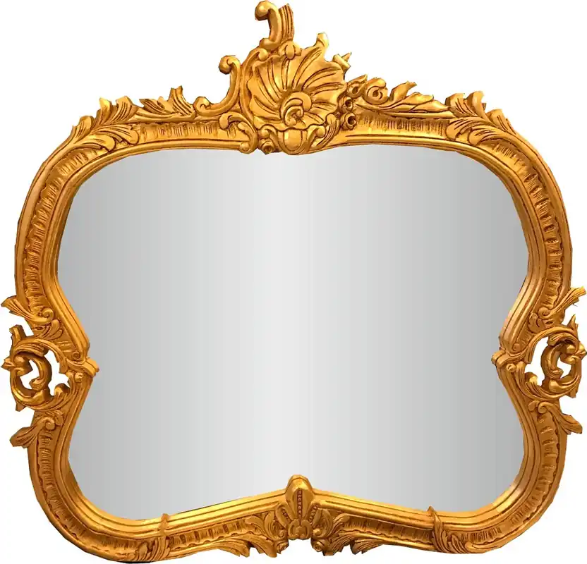 Neu Im Sortiment Casa Padrino espejo barroco oro - Espejo de pared de madera maciza hecho a mano en estilo barroco - Espejo de armario de estilo antiguo - Espejo de salón - Muebles barrocos dorados