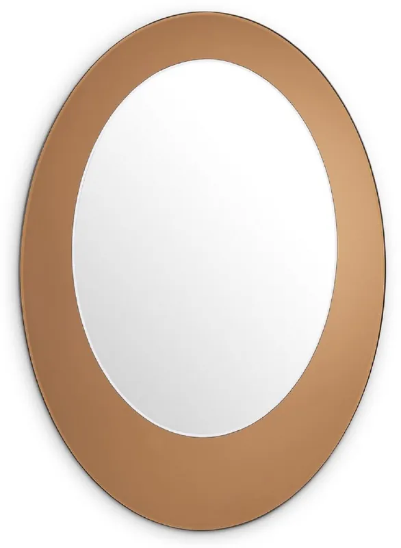 Top-Preis Casa Padrino espejo de lujo ámbar 63 x 2,5 x A. 90 cm - Espejo de pared ovalado - Espejo de armario - Espejo de salón - Accesorios de decoración de lujo