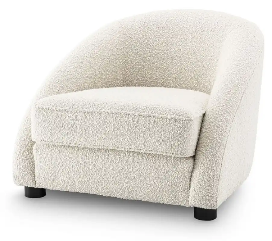 Saisonangebot Casa Padrino sillón de lujo crema / negro 88 x 80 x A. 65 cm - Sillón de Salón - Muebles de Salón de Lujo
