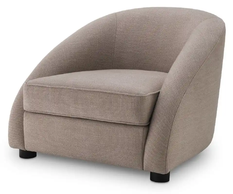 Preis Gesenkt Casa Padrino sillón de lujo arena oscuro / negro 88 x 80 x A. 65 cm - Sillón de Salón - Muebles de Salón de Lujo