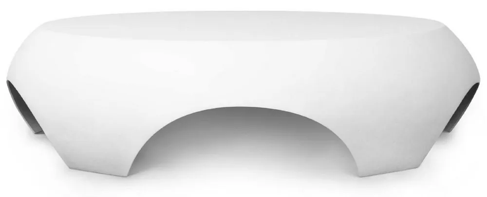 Casa Padrino mesa de jardín de lujo blanco mate Ø 140 x A. 35 cm - Mesa baja redonda resistente a la intemperie - Muebles Mesa de Jardín de Terraza - Colección de Lujo Meistverkauft