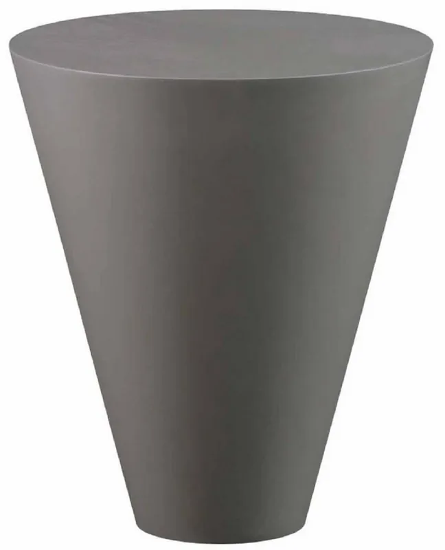 Neue Kollektion Casa Padrino mesa de jardín de lujo gris mate Ø 51 x A. 60 cm - Mesa auxiliar redonda resistente a la intemperie - Muebles Mesa de Jardín de Terraza - Colección de Lujo