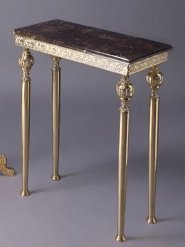 Casa Padrino consola barroco de lujo oro / negro 64 x 31 x A. 80 cm - Consola de latón noble con tapa de mármol - Muebles Barrocos Expressversand