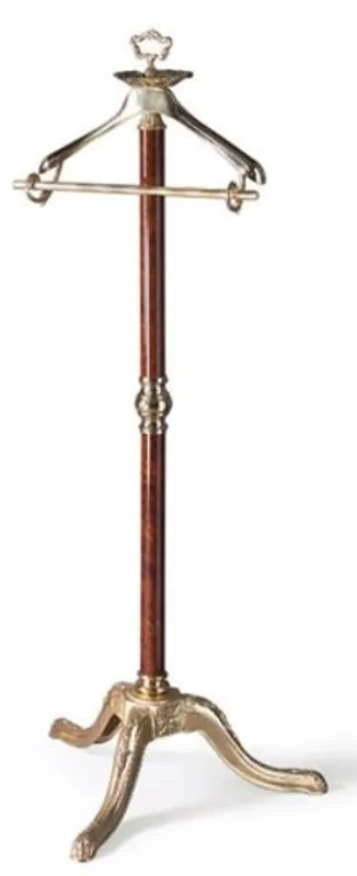 Neue Ware Casa Padrino perchero barroco de lujo latón / marrón oscuro 40 x 40 x A. 133 cm - Perchero de latón noble - Perchero de Hotel Barroco
