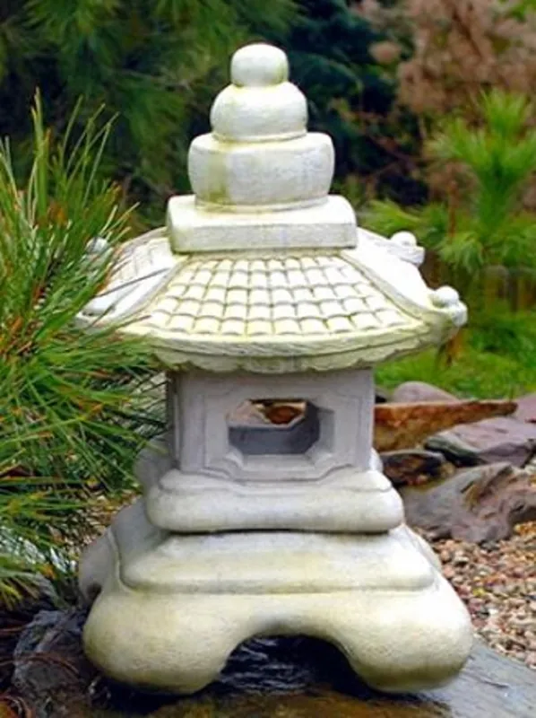 Casa Padrino lámpara de jardín en estilo asiático blanco 50 x 50 x A. 60 cm - Luz de jardín y patio resistente a la intemperie - Iluminación de entrada de entrada de caminos de patio de jardín Sale
