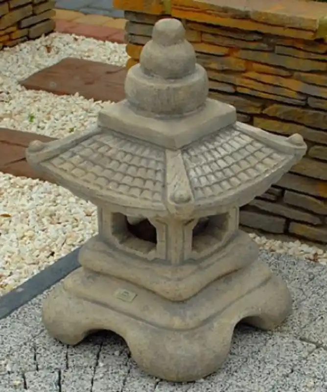 Casa Padrino lámpara de jardín en estilo asiático gris 50 x 50 x A. 60 cm - Luz de jardín y patio resistente a la intemperie - Iluminación de entrada de entrada de caminos de patio de jardín Neue Ware