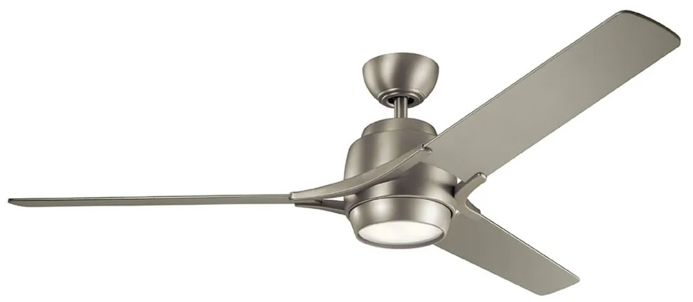 Preisknaller Casa Padrino ventilador de techo de lujo plata mate 152 x A. 46 cm - Ventilador moderno regulable con iluminación LED y control remoto - Colección de Lujo