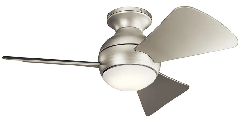 Bestpreis Casa Padrino ventilador de techo de lujo plata 86 x A. 28 cm - Ventilador moderno regulable con iluminación LED y control remoto - Colección de Lujo