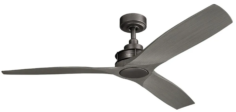 Casa Padrino ventilador de techo de lujo negro / gris 142 x A. 36 cm - Ventilador moderno con control remoto - Calidad de Lujo Preiswert