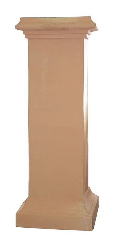 Casa Padrino pilar barroco terracota 38 x 38 x A. 65 cm - Columna decorativa de cerámica hecha a mano - Decoración de Jardín de Terraza Barroco Echt