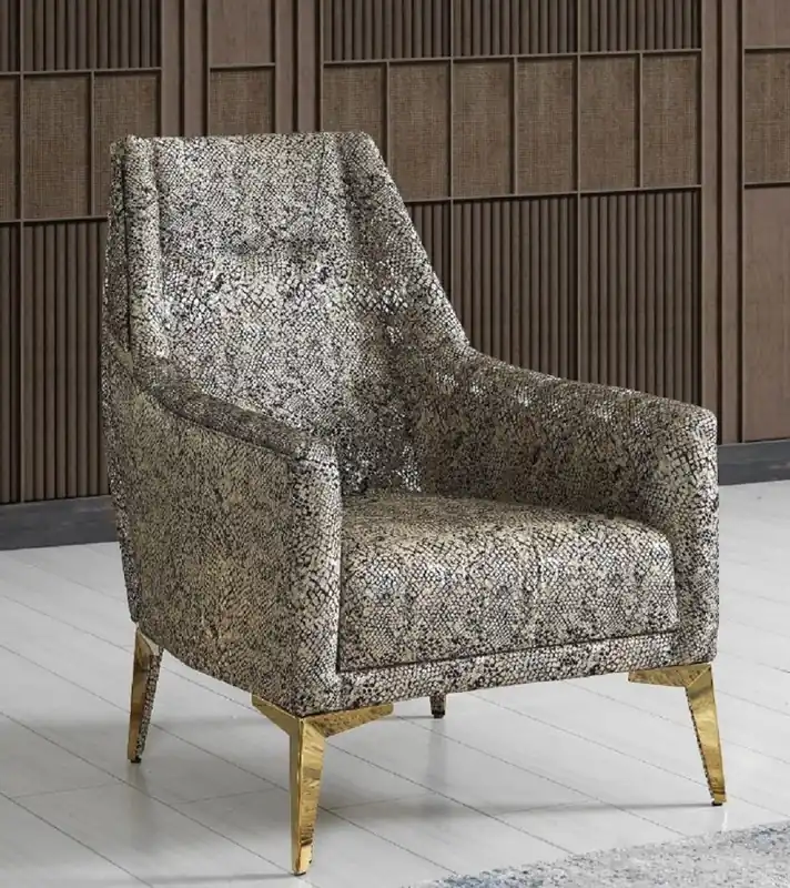 Angebot Casa Padrino sillón de salón de lujo beige / gris / oro 70 x 95 x A. 96 cm - Muebles de salón - Muebles de lujo