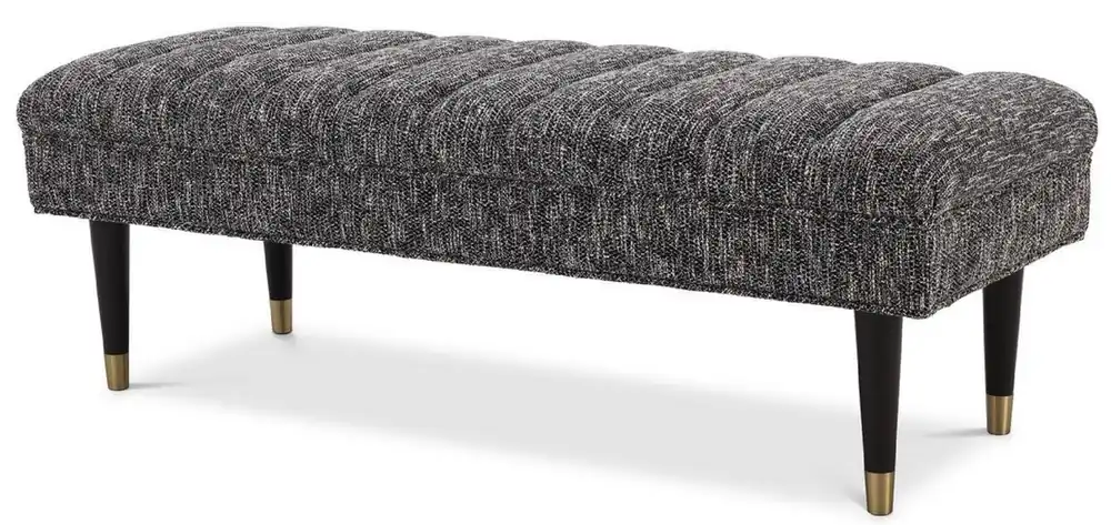 Meistverkauft Casa Padrino banco de lujo negro / latón 134 x 50 x A. 45 cm - Banco tapizado de madera maciza - Muebles de Sala de Estar - Muebles de Hotel - Colección de Lujo
