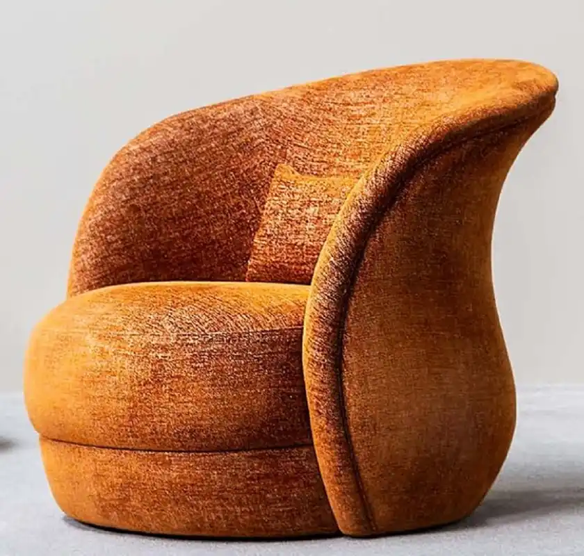 Direktkauf Casa Padrino sillón de salón de diseño naranja 82 x 100 x A. 80 cm - Sillón de salón - Sillón de hotel - Calidad de lujo