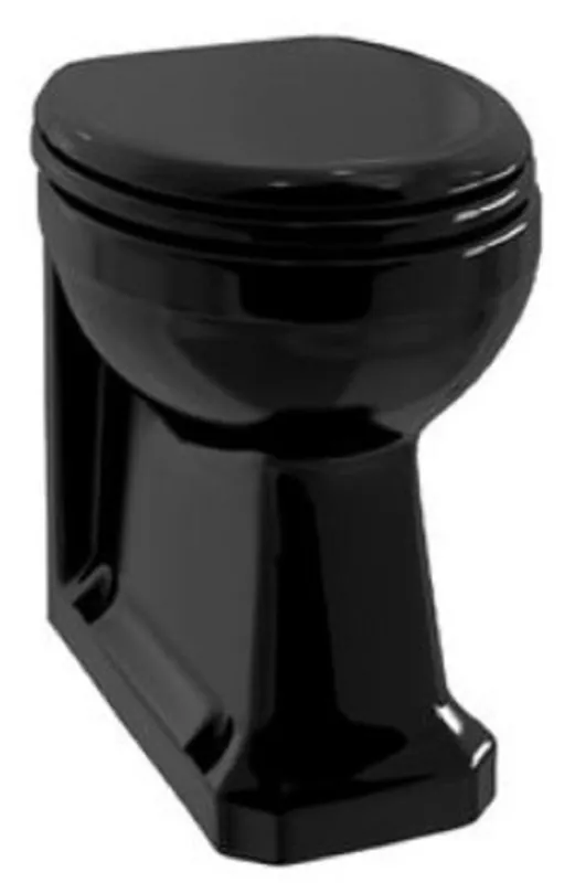 Casa Padrino inodoro Art Nouveau de lujo negro 36 x 42,5 x A. 47,5 cm - Muebles de Baño - Calidad de Lujo Must-Have