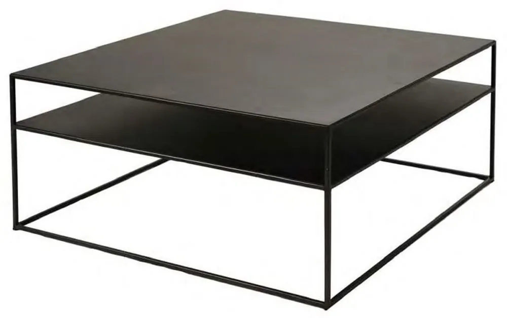 Casa Padrino mesa de centro de lujo negro 80 x 80 x A. 40 cm - Mesa de salón moderna de metal - Muebles de salón de lujo Top-Preis