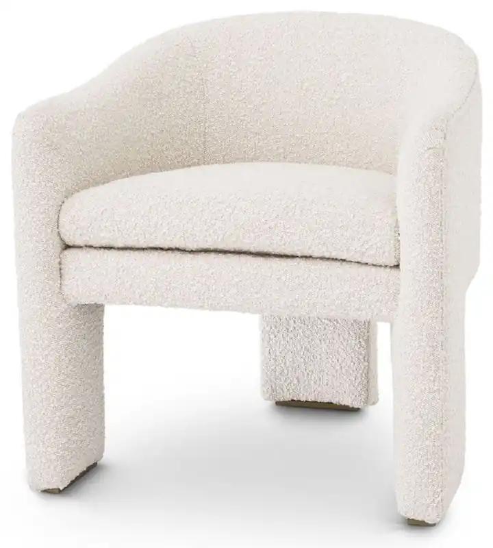Neu Casa Padrino sillón de diseño crema / latón 66 x 67 x A. 69 cm - Sillón de salón moderno - Sillón de hotel - Muebles de salón y hotel de lujo