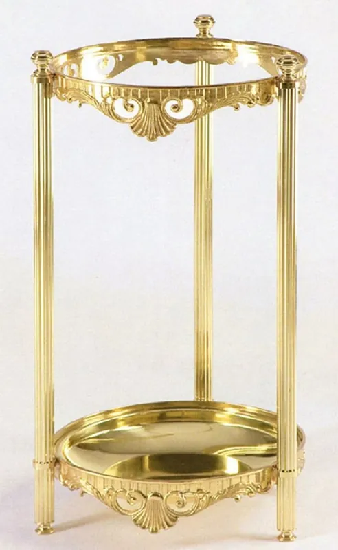 Nur Für Kurze Zeit Casa Padrino paragüero barroco de lujo oro Ø 37 x A. 66 cm - Paragüero redondo de latón - Accesorios para Hoteles y Restaurantes