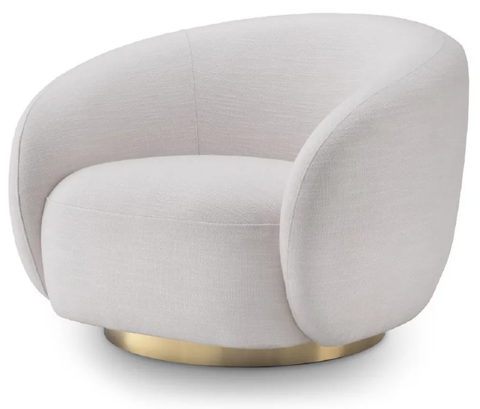 Beliebt Casa Padrino sillón giratorio de lujo blanco / latón 96 x 85 x A. 74 cm - Sillón de Salón - Muebles de Salón - Calidad de Lujo