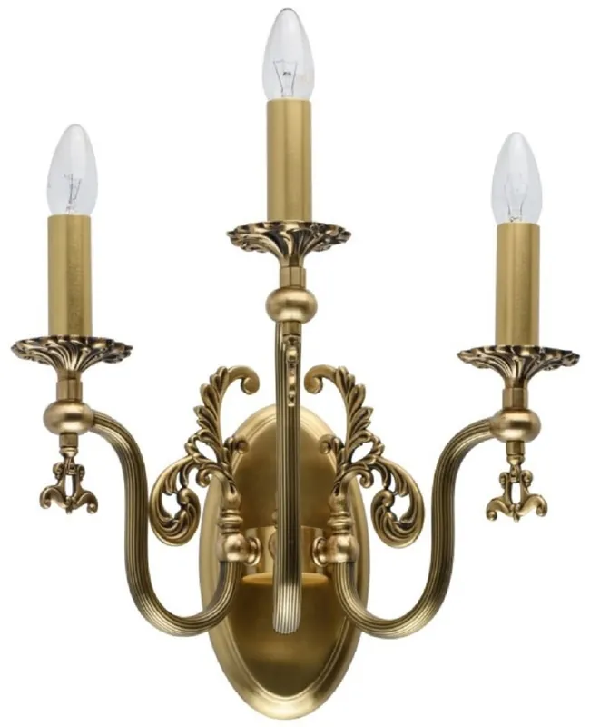 Bestpreis Casa Padrino lámpara de pared barroco de lujo bronce antiguo 39 x 39 x A. 24 cm - Lámpara de pared de salón elegante en estilo barroco - Luces Barrocos