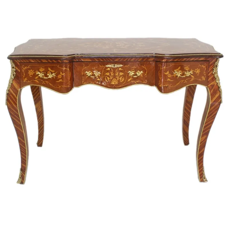 Kracherpreis Casa Padrino secretaria barroca con incrustaciones de caoba / oro 120 cm - mesa de escritorio de estilo antiguo hecha a mano - muebles de oficina barrocos