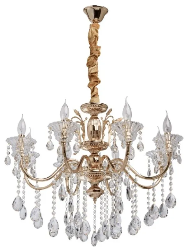 Top-Angebot Casa Padrino araña de luces barroco de cristal oro Ø 72 x A. 100 cm - Magnífica lámpara de araña de estilo barroco - Muebles Barrocos
