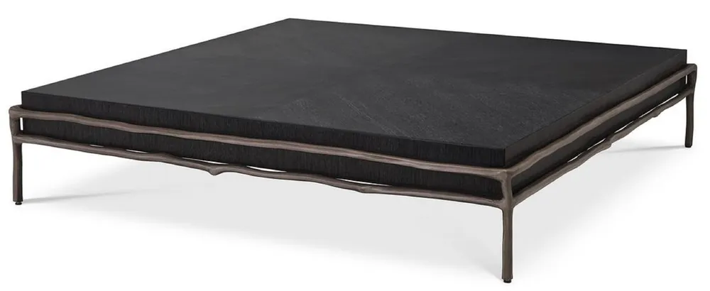 Casa Padrino mesa de centro de lujo gris antracita / bronce 120 x 120 x A. 25,5 cm - Muebles de Salón - Muebles de Hotel - Colección de Lujo Meistverkauft