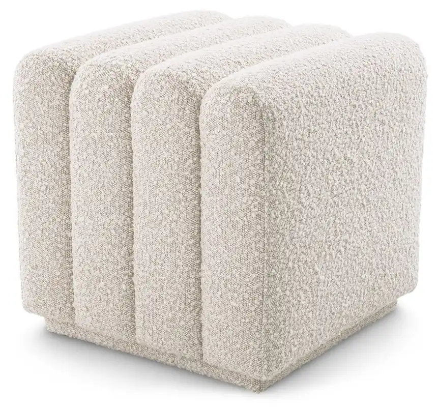 Casa Padrino taburete de lujo crema 47 x 46 x A. 46 cm - Taburete de salón tapizado - Muebles de Lujo Preisreduziert