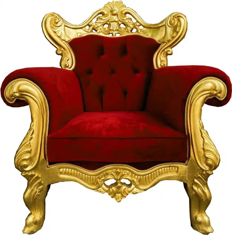 Wochenendangebot Casa Padrino sillón barroco de lujo rojo burdeos / oro - Magnífico sillón de salón - Muebles de salón barrocos hechos a mano