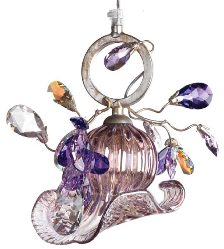 Direkt Vom Hersteller Casa Padrino lámpara de araña de lujo multicolor 22 x 14 x A. 22 cm - Lámpara de araña de cristal moderna con cristal Swarovski - Calidad de Lujo
