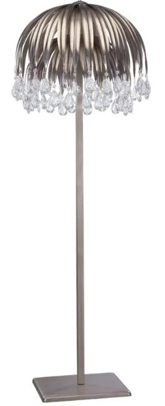Casa Padrino lámpara de pie de cristal de lujo plata Ø 60 x A. 190 cm - Lámpara de pie de metal moderna - Lámpara de Hotel y Restaurante Preiswert