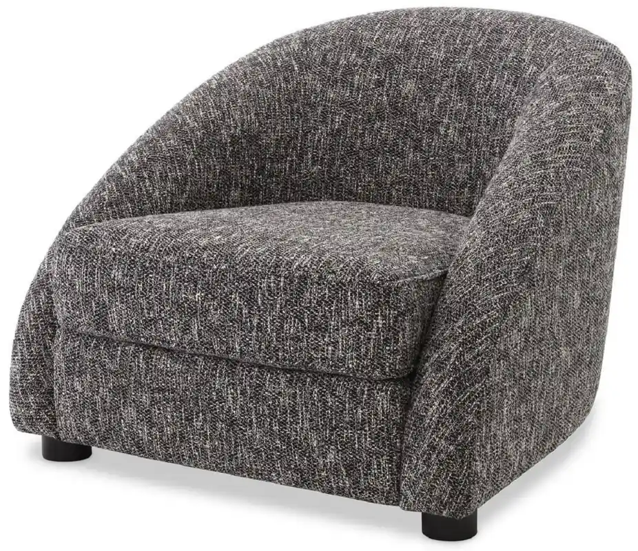 Casa Padrino sillón de lujo negro / negro 88 x 80 x A. 65 cm - Sillón de Salón - Muebles de Salón de Lujo Finale Aktion
