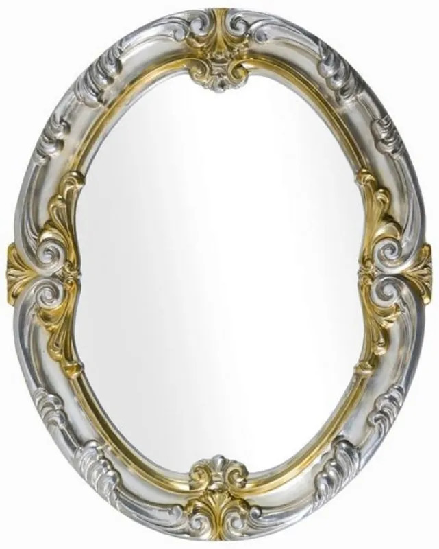 Meistverkauft Casa Padrino espejo barroco de lujo plata / oro - Espejo de pared ovalado hecho a mano en estilo barroco - Muebles Barrocos