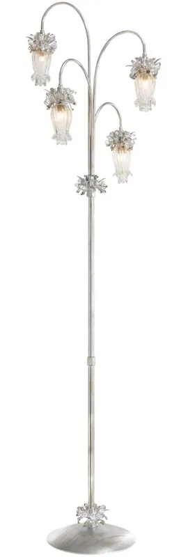 Casa Padrino lámpara de pie de lujo plata / oro Ø 50 x A. 170 cm - Lámpara de pie moderna de metal con cristal Swarovski - Lámpara de Hotel y Restaurante Super-Preis