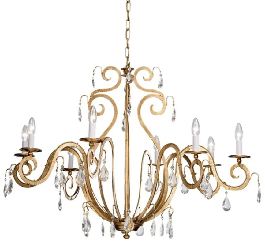 Knallerangebot Casa Padrino araña de luces barroco de lujo oro Ø 100 x A. 70 cm - Arañas de Luces de Salón Barroco y Art Nouveau