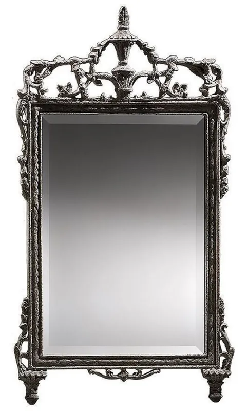 Casa Padrino espejo barroco gris - Magnífico espejo de pared hecho a mano de estilo barroco - Espejo de armario de estilo antiguo - Espejo de salón - Accesorios de decoración barroco Neue Kollektion