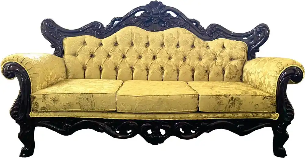 Beliebt Casa Padrino sofá barroco de lujo oro / marrón oscuro - Magnífico sofá de salón con patrón elegante - Muebles de salón en estilo barroco